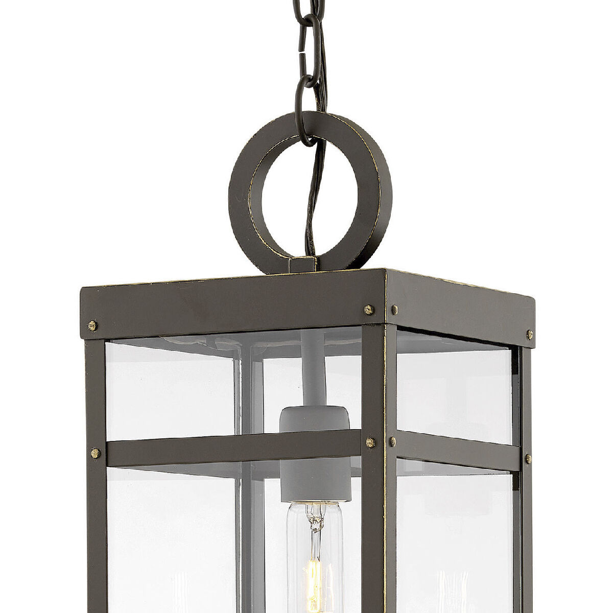 Open Air Porter 1 Light 7.5 inch Oil Rubbed Bronze Outdoor Hanging Lantern in Non-LED, Estate Series