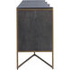 Jameson Natural Black / Black Faux Shagreen / Stained Gold Cabinet