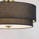 Burnaby LED 20.5 inch Matte Brass Semi-Flush Mount Ceiling Light