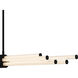 Talbott LED 46 inch Matte Black Linear Chandelier Ceiling Light, Large
