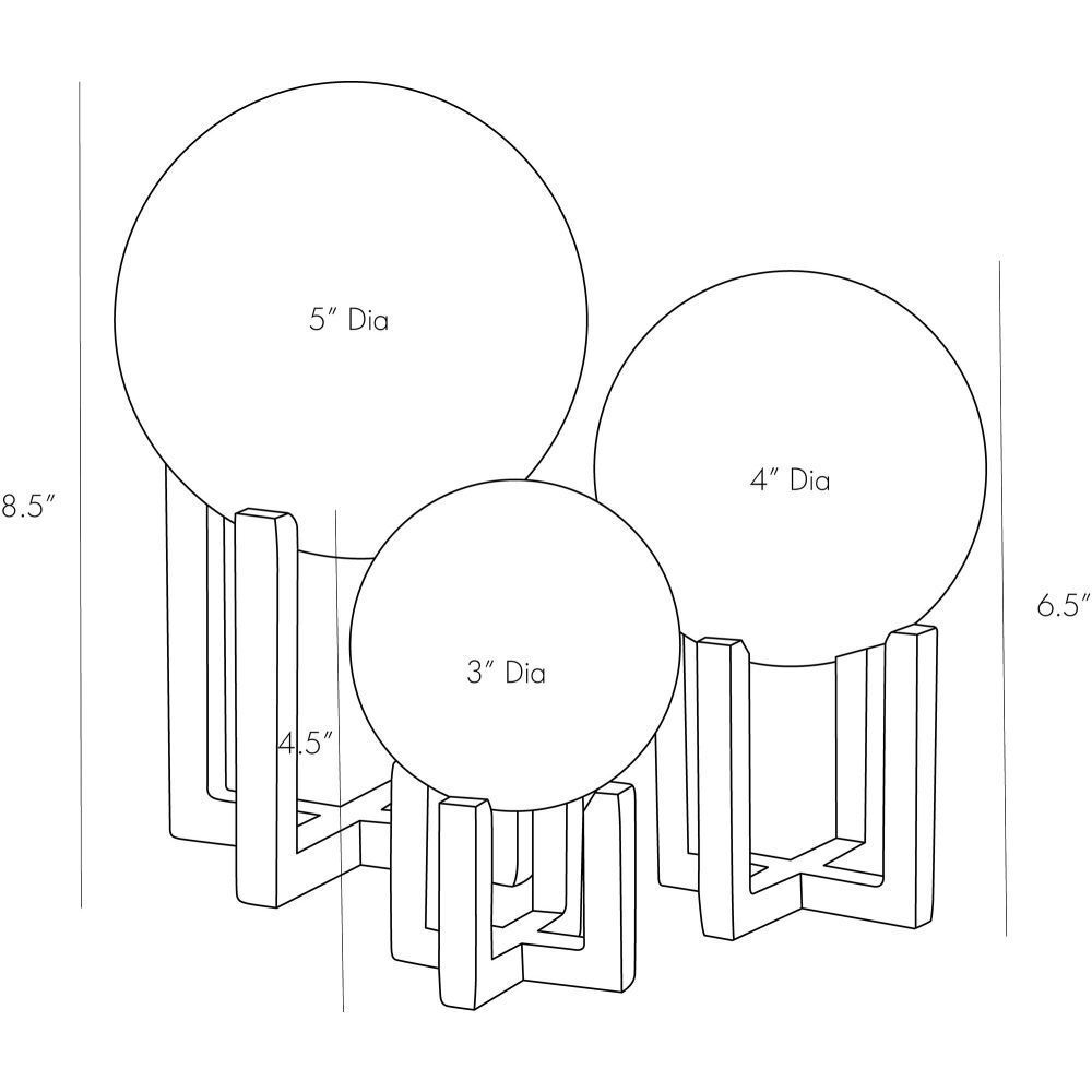 Macarthur 8.5 X 5 inch Sculptures, Set of 3