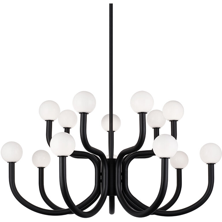 Joelle 14 Light 37 inch Matte Black Pendant Ceiling Light