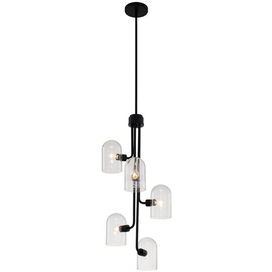 Cupola 5 Light 15 inch Matte Black Foyer Pendant Ceiling Light