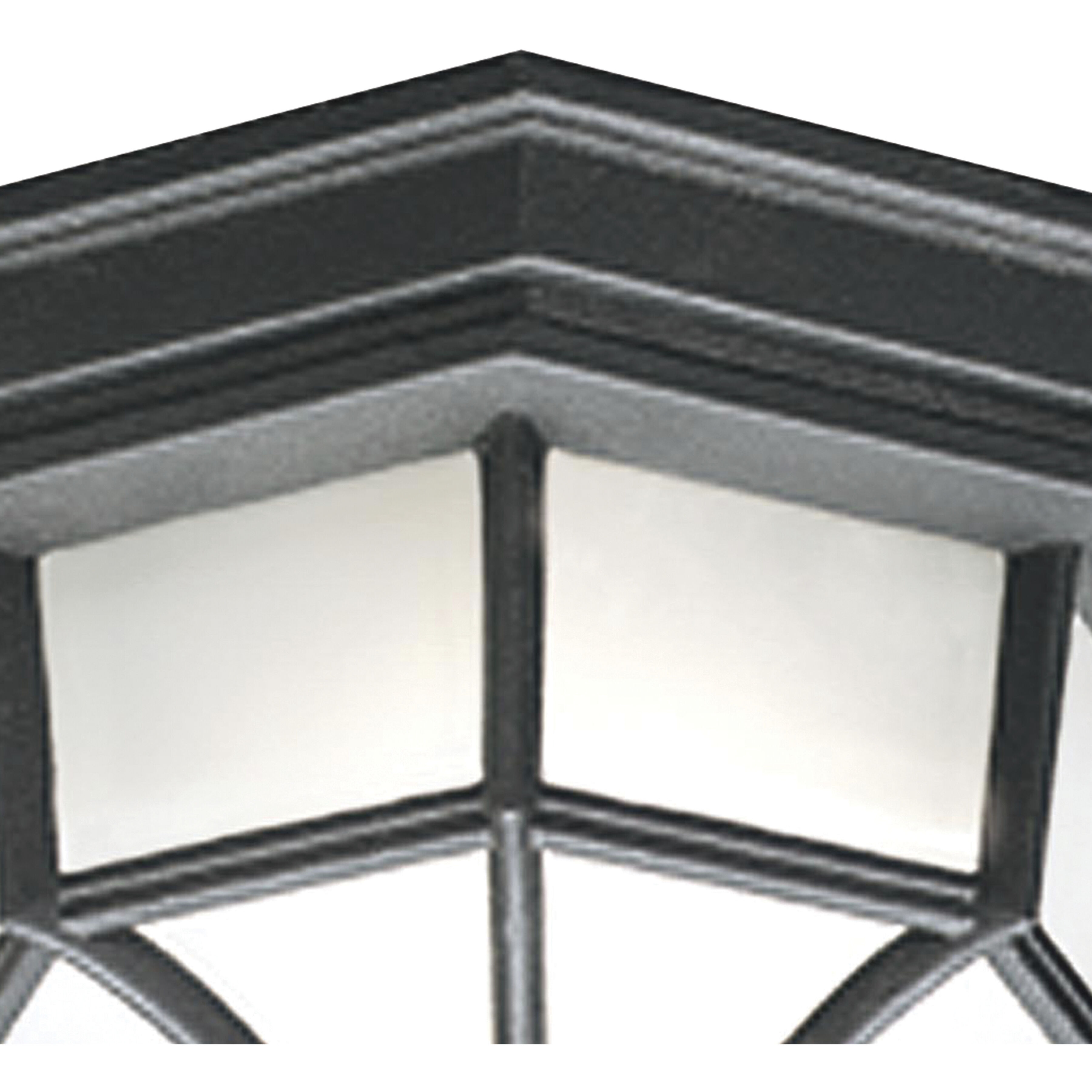 Cirque 1 Light 10.5 inch Black Outdoor Flush Mount