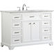 Americana 48 X 35 inch White with Carrara White Marble Vanity Set