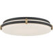 Arclume LED 18.75 inch Dark Matte Black and Legacy Brass Flush Mount Ceiling Light