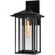 Crawford 1 Light 18.2 inch Black Outdoor Wall Light