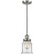 Franklin Restoration Canton 1 Light 6 inch Brushed Satin Nickel Mini Pendant Ceiling Light in Incandescent, Seedy, Franklin Restoration