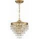 Calypso 3 Light 13 inch Vibrant Gold Chandelier Ceiling Light