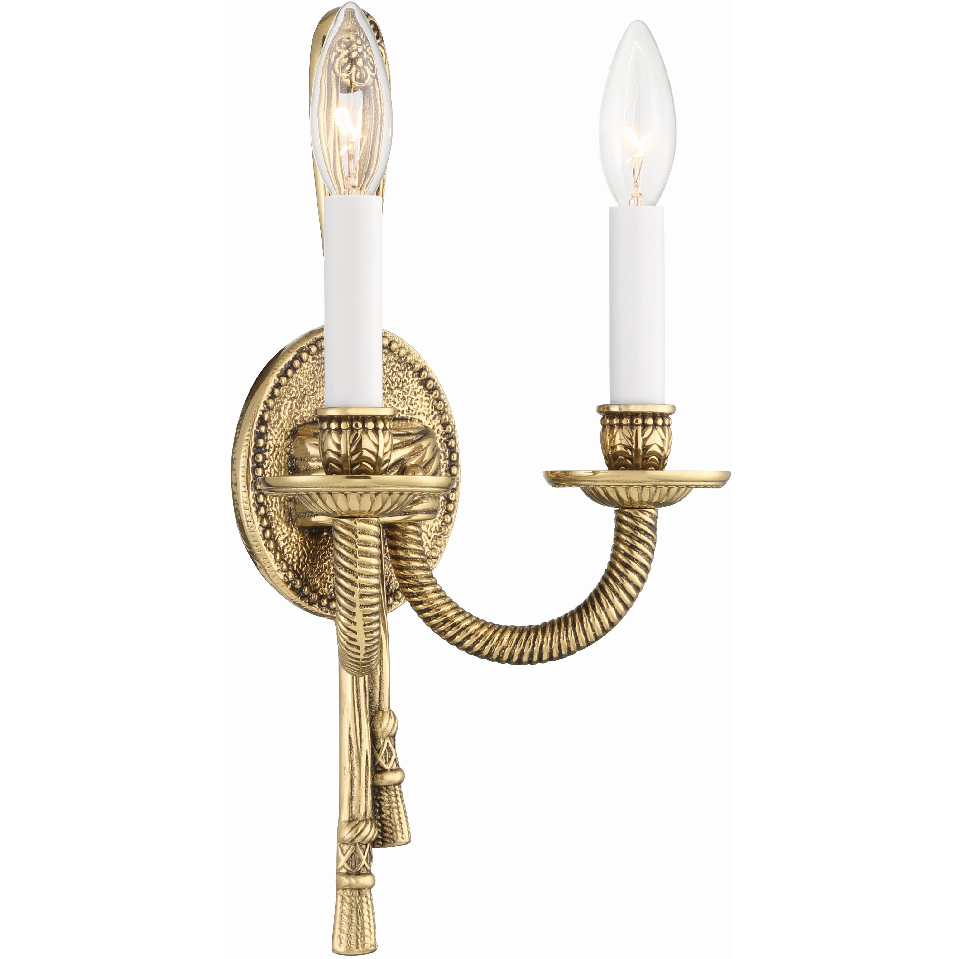 Lexsi Bath Wall Light in Olde Brass