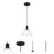 Port Nine LED 8 inch Matte Black Pendant Ceiling Light