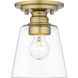 Annora 1 Light 7 inch Olde Brass Flush Mount Ceiling Light