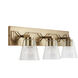 Jordyn 3 Light 26 inch Aged Brass Vanity Light Wall Light