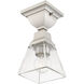 Mission 1 Light 5 inch Brushed Nickel Flush Mount Ceiling Light