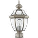 Monterey 1 Light 17 inch Brushed Nickel Outdoor Post Top Lantern