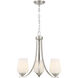Shyloh 3 Light 19.75 inch Brushed Nickel Chandelier Ceiling Light