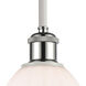 Ballston Eaton 1 Light 6 inch White and Polished Chrome Pendant Ceiling Light, Ballston