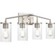 Beverlly 4 Light 28 inch Brushed Nickel Bathroom Vanity Light Wall Light