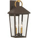Bayra 2 Light 17 inch Painted Legacy Brass and Dark Bronze Outdoor Wall Lantern