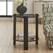 Hanson 24.5 X 20 inch Bronze and Amber Glass Side Table