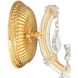 Maria Theresa Sconce Wall Light in Clear Hand Cut, Gold