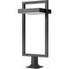 Luttrel LED 32.5 inch Black Outdoor Pier Mounted Fixture
