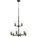 Dunbar 9 Light 26.5 inch Noir Chandelier Ceiling Light