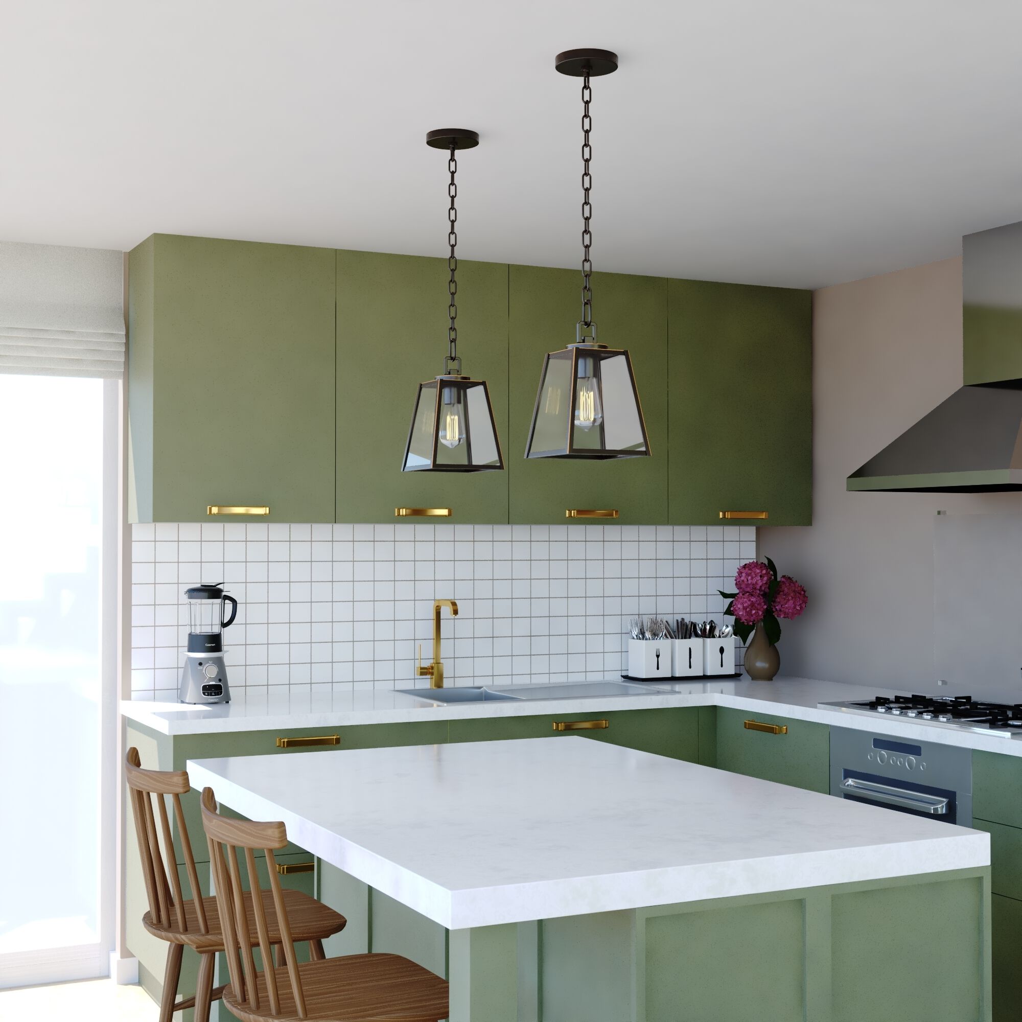 Grant LED 7 inch Burnished Bronze Mini Pendant Ceiling Light