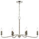 Abaca 6 Light 32 inch Polished Nickel Chandelier Ceiling Light