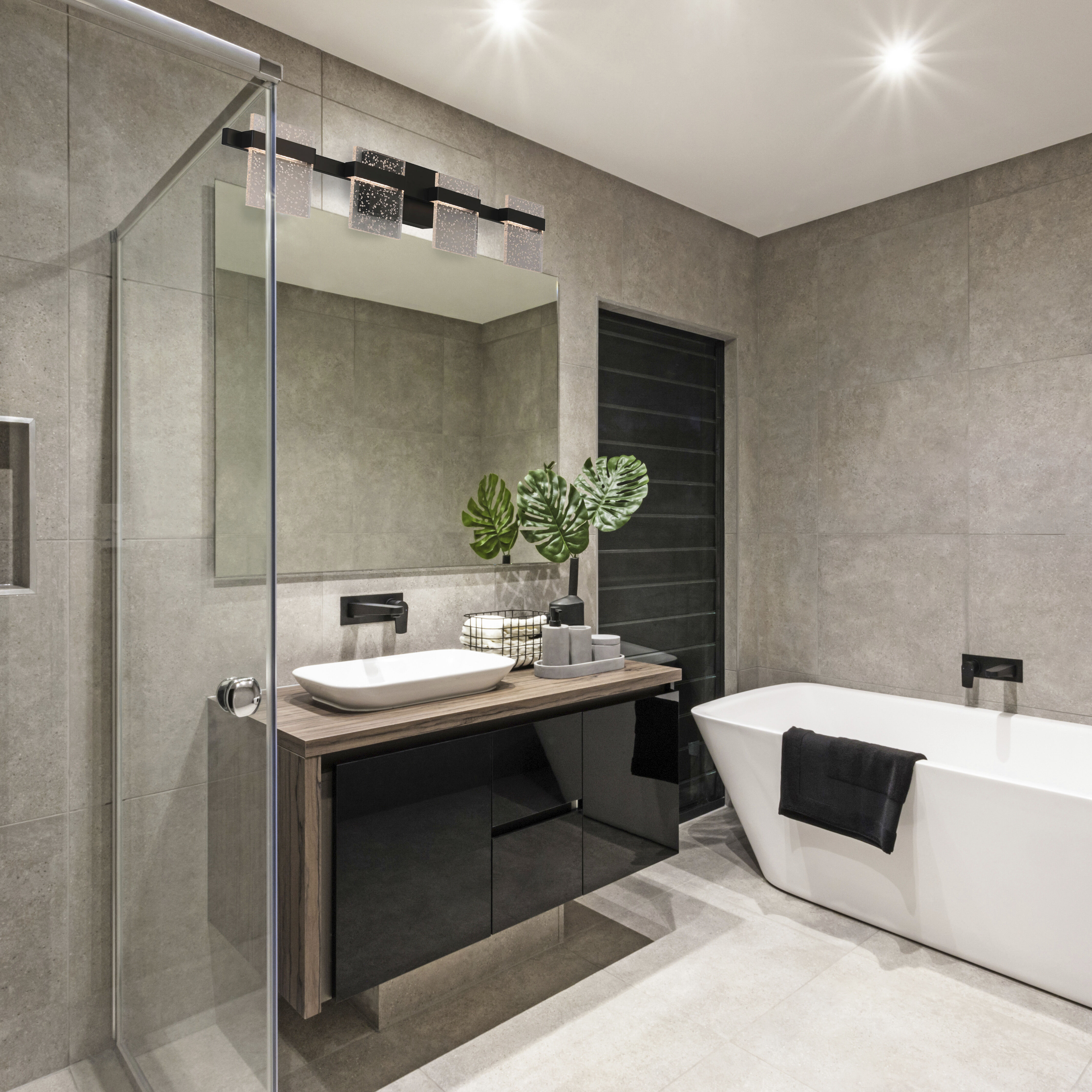 Madrona LED 30.75 inch Black Bath Vanity Wall Light