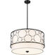 Kendall 4 Light 24 inch Matte Black Chandelier Ceiling Light