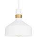 Arbor 1 Light 10 inch Matte White Mini Pendant Ceiling Light, Small