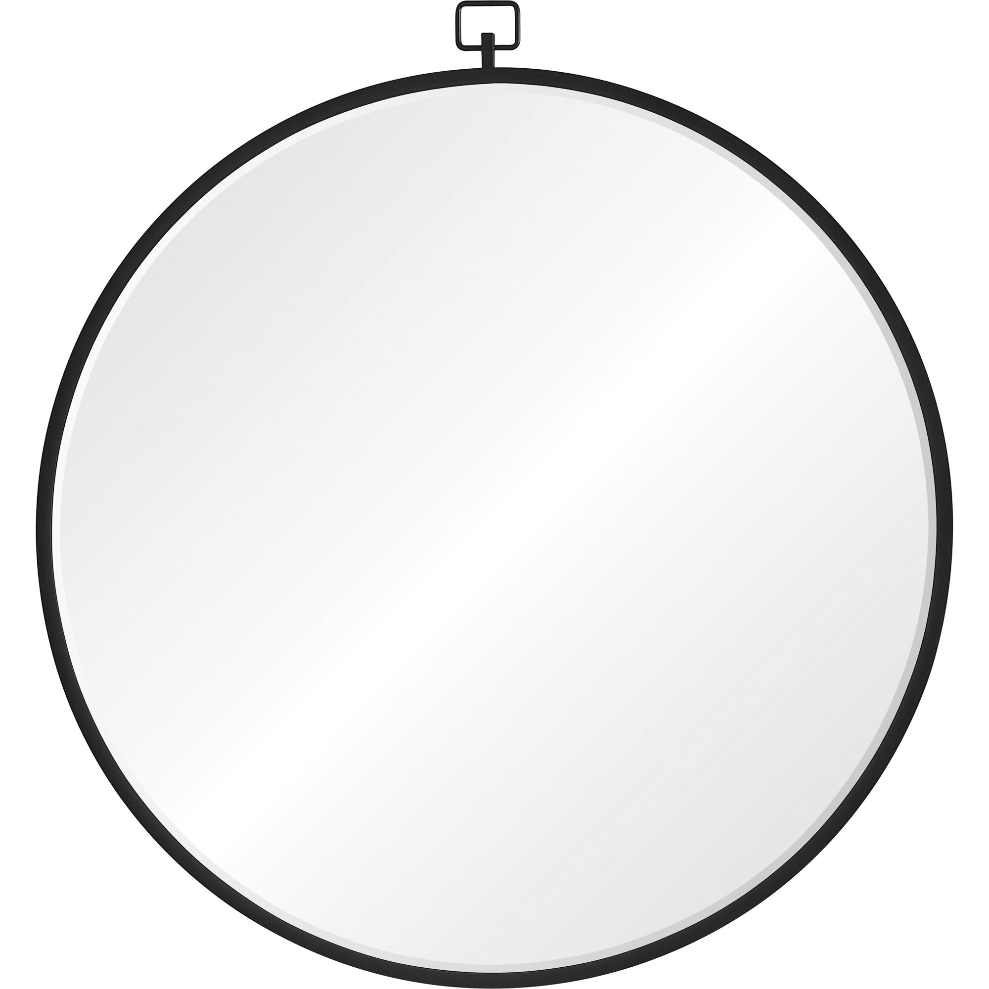 Rayden 38.5 X 36 inch Matte Black Wall Mirror