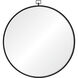 Rayden 38.5 X 36 inch Matte Black Wall Mirror
