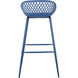 Piazza 37 inch Blue Outdoor Barstool