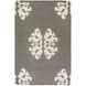 Frontier 36 X 24 inch Cream/Charcoal Handmade Rug