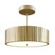 Kensington LED 12 inch Vintage Brass Semi-Flush Mount Ceiling Light