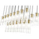 Alton 23 Light 54 inch Modern Gold Linear Chandelier Ceiling Light