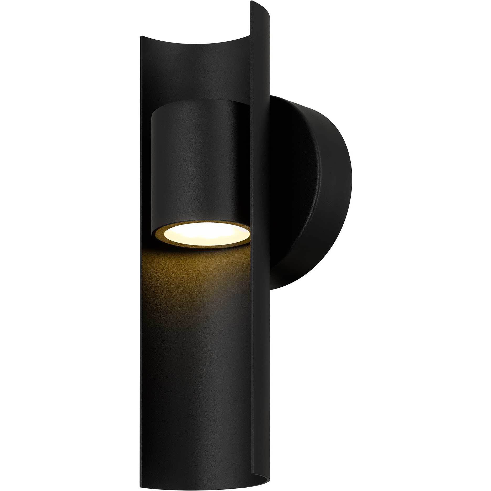 Hugo LED 11.5 inch Sand Black Outdoor Wall Sconce
