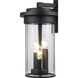 Carmel 3 Light 16 inch Black Outdoor Wall Sconce