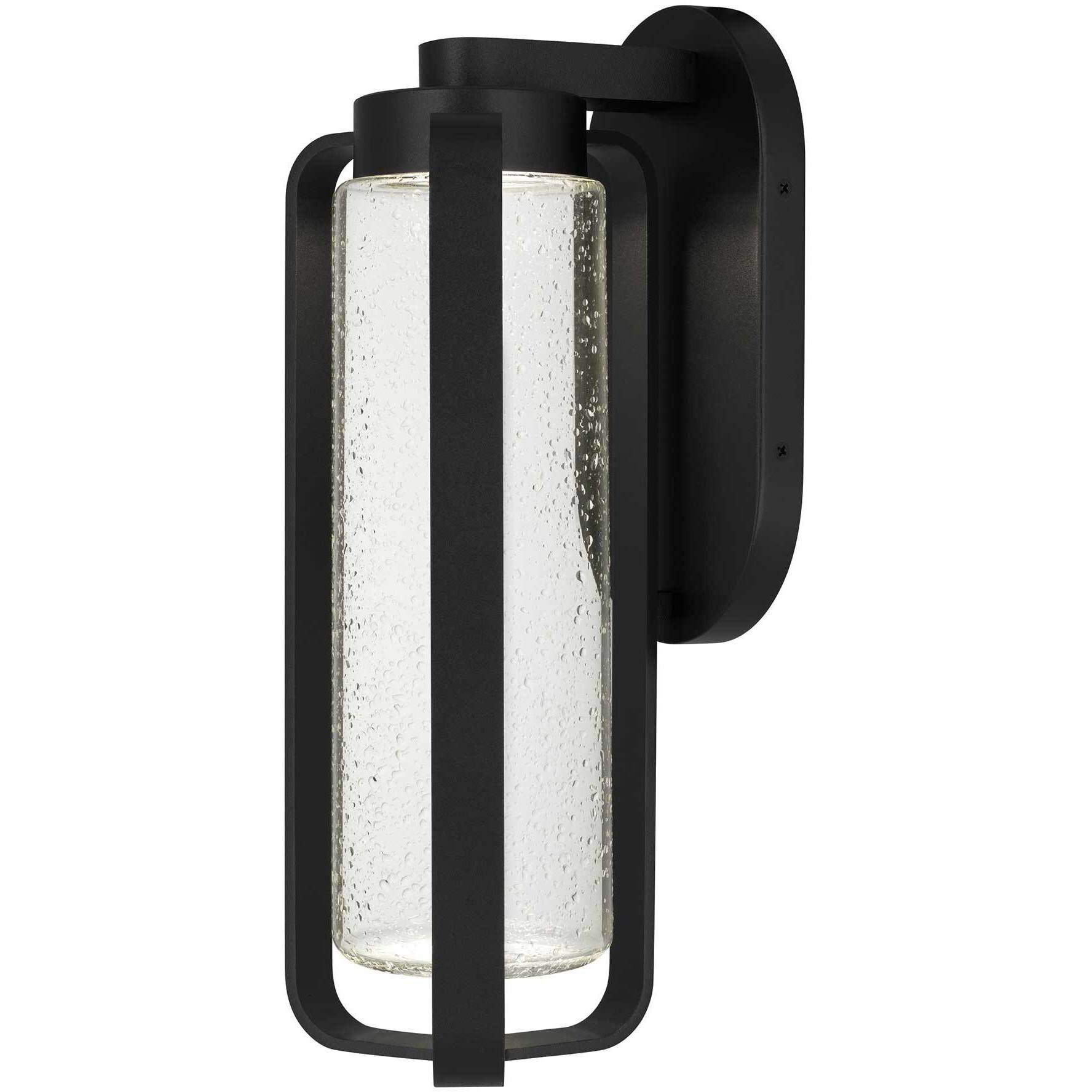 Clover LED 15.5 inch Sand Black Outdoor Wall Sconce
