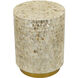 Anita 17.7 inch Gold/Black Accent Stool