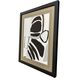 Graphic Shape Shift Black and Brown and Gray and White Framed Art
