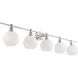 Collier 5 Light 47 inch Chrome Wall sconce Wall Light