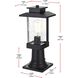 Tioga 1 Light 15 inch Black Outdoor Post Light