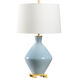 Wildwood 29 inch 100 watt Sky Blue Glaze Table Lamp Portable Light