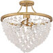 Myra 4 Light 18 inch Distressed Brass Semi-flush Mount Ceiling Light