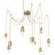 Pebble LED 14.3 inch Flat Bronze Swag Multi-Pendant Ceiling Light in 2700K LED