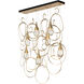 Lyric 7 Light 52.1 inch Modern Brass Linear Pendant Ceiling Light