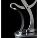 Pression 24.5 inch 4.3 watt Sterling Table Lamp Portable Light in Leather Black, Crackle